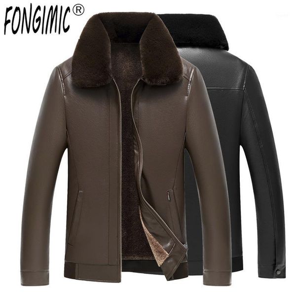 men's leather 2019 winter business new fur collar zipper plus velvet middle-aged pu leather casual padded jacket warm1, Black
men's leather 2019 winter business new fur collar zipper plus velvet middle-aged pu leather casual padded jacket warm1, Black