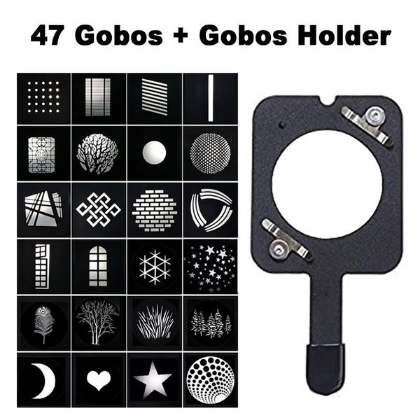 47 patterns optical snoot projection modeling mask and gobo metal holder fixator for profile light spotlight hole diameter 4.5cm
47 patterns optical snoot projection modeling mask and gobo metal holder fixator for profile light spotlight hole diameter 4.5cm