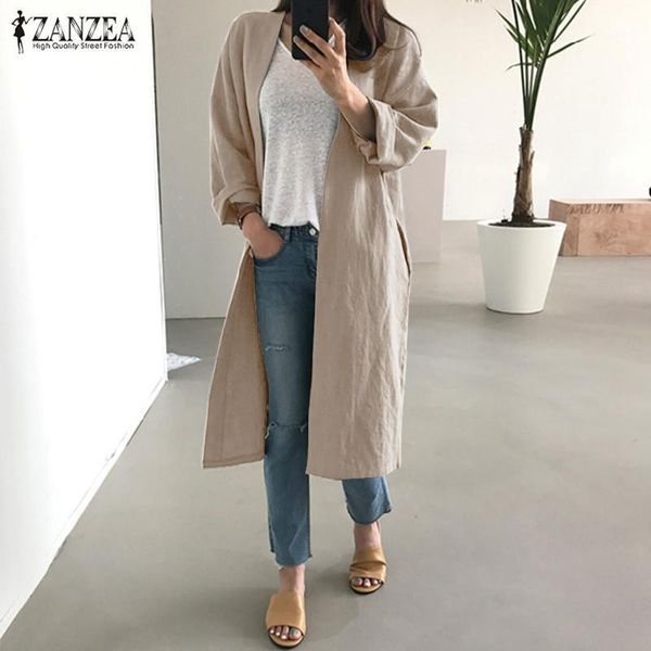 women's jackets fashion women autumn long sleeve cotton linen coats zanzea open front female work cardigan solid outwear s-5xl 71, Black;brown
women's jackets fashion women autumn long sleeve cotton linen coats zanzea open front female work cardigan solid outwear s-5xl 71, Black;brown