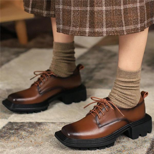 lace up oxfords shoes women genuine leather chunky heels ankle boots female low round toe platform pumps shoes casual, Black
lace up oxfords shoes women genuine leather chunky heels ankle boots female low round toe platform pumps shoes casual, Black