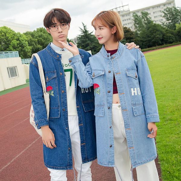 women's trench coats denim jacket spring ladies trendy loose long windbreaker student lovers street velvet 8032, Tan;black
women's trench coats denim jacket spring ladies trendy loose long windbreaker student lovers street velvet 8032, Tan;black