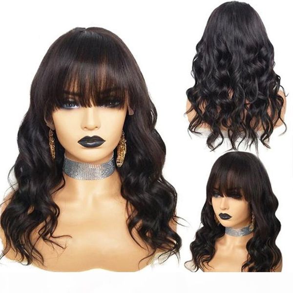 body wave human hair wigs with bangs remy peruvian 150 density body wave 5*5'' silk lace wigs for black women, Black;brown
body wave human hair wigs with bangs remy peruvian 150 density body wave 5*5'' silk lace wigs for black women, Black;brown