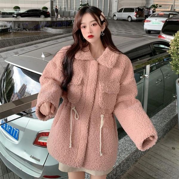 women's down & parkas will ~ firm offers joker lambs wool fur coat one draw string, Black 
women's down & parkas will ~ firm offers joker lambs wool fur coat one draw string, Black