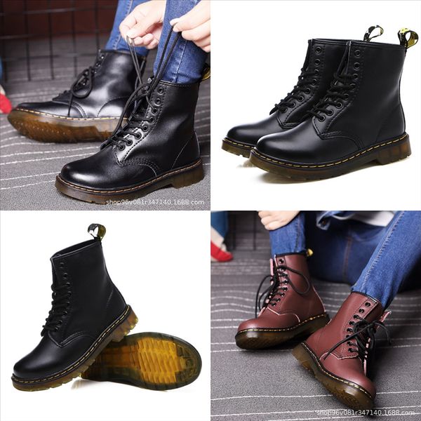 qogob classic hike boots couple cowhide short boots leather casual all matching high woman ladies boot heel metal leather fashion pearl to, Black
qogob classic hike boots couple cowhide short boots leather casual all matching high woman ladies boot heel metal leather fashion pearl to, Black