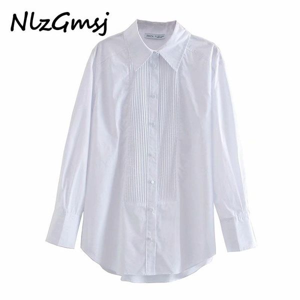 nlzgmsj women fashion with pintucks oversized blouses vintage long sleeve button-up female shirts blusas chic, White
nlzgmsj women fashion with pintucks oversized blouses vintage long sleeve button-up female shirts blusas chic, White