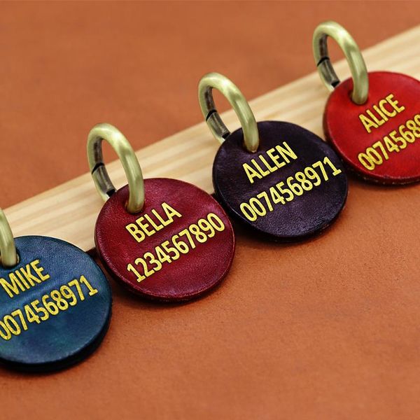 personalized leather dog id tag customized dog cat name tags engraved anti-lost pendant pet dogs collar acc jllynh
personalized leather dog id tag customized dog cat name tags engraved anti-lost pendant pet dogs collar acc jllynh