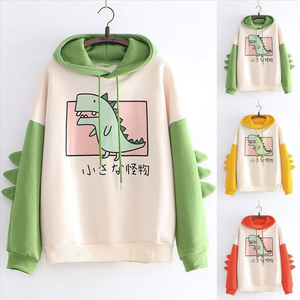 cute hoodie womens dinosaur splice sweatshirt winter thicken sweatshirt pullovers kawaii casual long sleeves lr2, Black
cute hoodie womens dinosaur splice sweatshirt winter thicken sweatshirt pullovers kawaii casual long sleeves lr2, Black