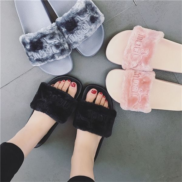 2019 new women summer slippers rihanna shoes sandals flip flop plush cute furry mule lady's flip flop size 35-40 x1020, Black
2019 new women summer slippers rihanna shoes sandals flip flop plush cute furry mule lady's flip flop size 35-40 x1020, Black