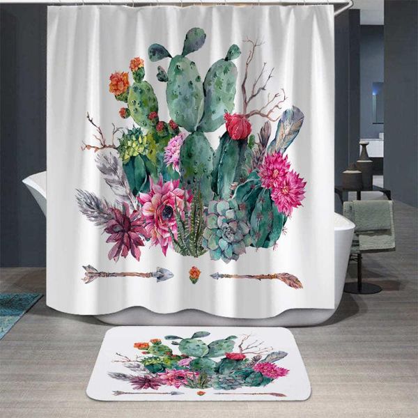 shower curtains plant cactus printing curtain for adults kids bathroom waterproof polyester bath with 12 hooks decorations
shower curtains plant cactus printing curtain for adults kids bathroom waterproof polyester bath with 12 hooks decorations