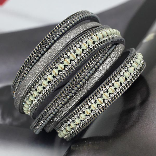 tennis vonnor jewelry multilayer leather bracelet chain beads windings wrap bracelets bangles for femme girls gift, Golden;silver
tennis vonnor jewelry multilayer leather bracelet chain beads windings wrap bracelets bangles for femme girls gift, Golden;silver