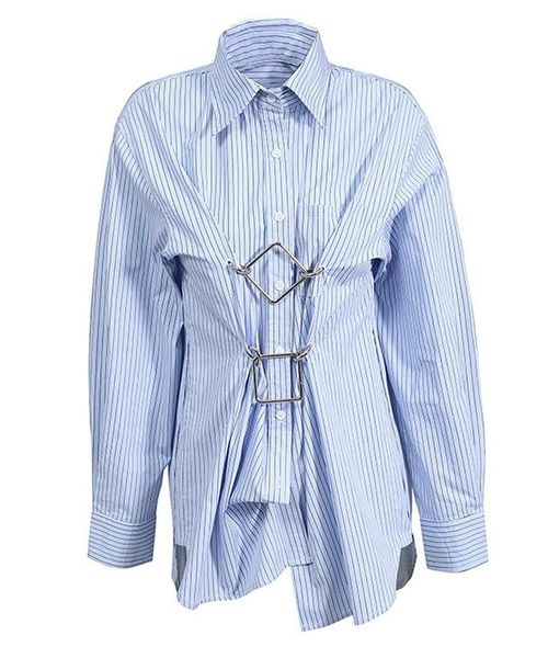new fashion high-quality runway striped blouse french women's slim long-sleeved shirt women, White
new fashion high-quality runway striped blouse french women's slim long-sleeved shirt women, White