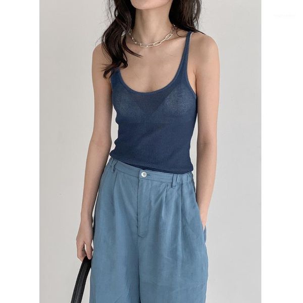 summer style casual camisoles rib knit tank blue white cotton tee women's clothing basic wear see through camis streetwear1
summer style casual camisoles rib knit tank blue white cotton tee women's clothing basic wear see through camis streetwear1