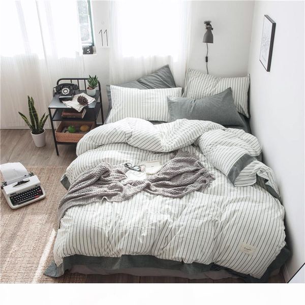 stylish white stripe pattern sheet pillowcase duvet cover set bedding sets double full king size bedlinen 100% cotton
stylish white stripe pattern sheet pillowcase duvet cover set bedding sets double full king size bedlinen 100% cotton