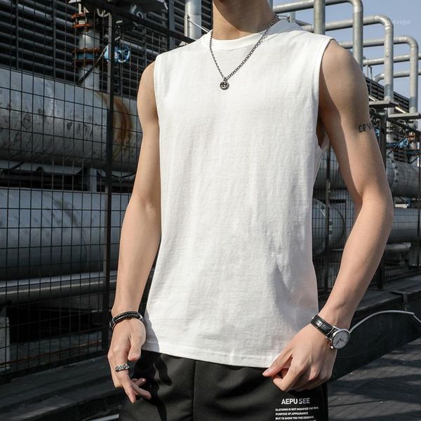 new men sleeveless cotton tank 2020 summer new korean style o-neck loose solid slim fit casual streetwear1, White;black
new men sleeveless cotton tank 2020 summer new korean style o-neck loose solid slim fit casual streetwear1, White;black