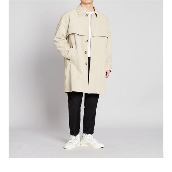 men's trench coats spring 2021 medium-length windshield fashion collar shoulder jacket, Tan;black
men's trench coats spring 2021 medium-length windshield fashion collar shoulder jacket, Tan;black