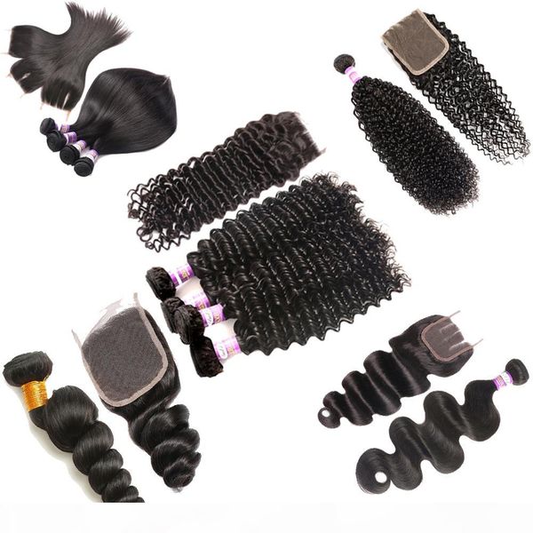 9a brazilian deep wave 3 bundles with lace closure frontal brazilian kinky curly water body loose wave straight weave human hair extensions, Black
9a brazilian deep wave 3 bundles with lace closure frontal brazilian kinky curly water body loose wave straight weave human hair extensions, Black