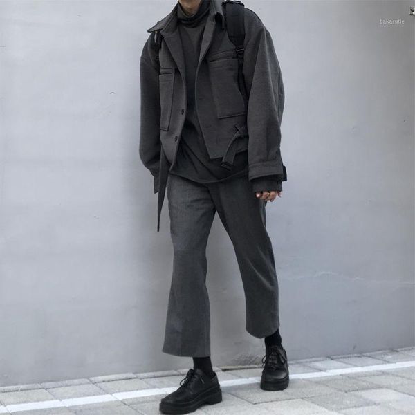 korean shorts wool coat men's warm fashion solid color casual wool coat men streetwear wild loose jacket mens m-xl1, Black
korean shorts wool coat men's warm fashion solid color casual wool coat men streetwear wild loose jacket mens m-xl1, Black