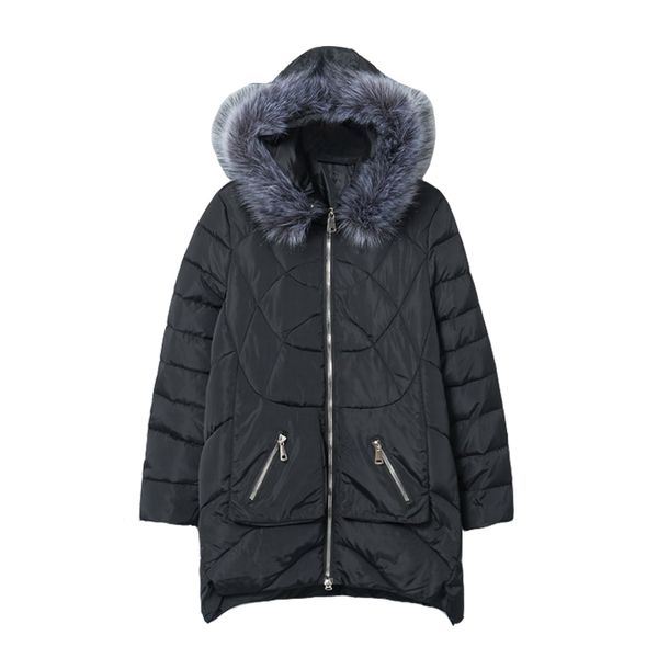 2020 winter female coat warmer fur collar woman parka outerwear down women's jacket a5he, Black
2020 winter female coat warmer fur collar woman parka outerwear down women's jacket a5he, Black
