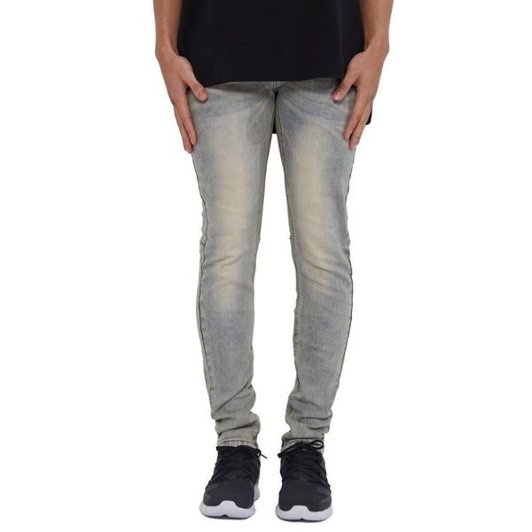 men's jeans men vintage skinny biker frayed fit denim ripped side zipper pencil pants hip hop streetwear, Blue
men's jeans men vintage skinny biker frayed fit denim ripped side zipper pencil pants hip hop streetwear, Blue