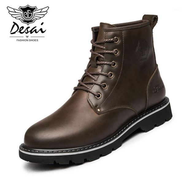 boots desai genuine leather ankle men warm waterproof rubber snow leisure british retro winter lace-up sneakers shoes men1, Black
boots desai genuine leather ankle men warm waterproof rubber snow leisure british retro winter lace-up sneakers shoes men1, Black