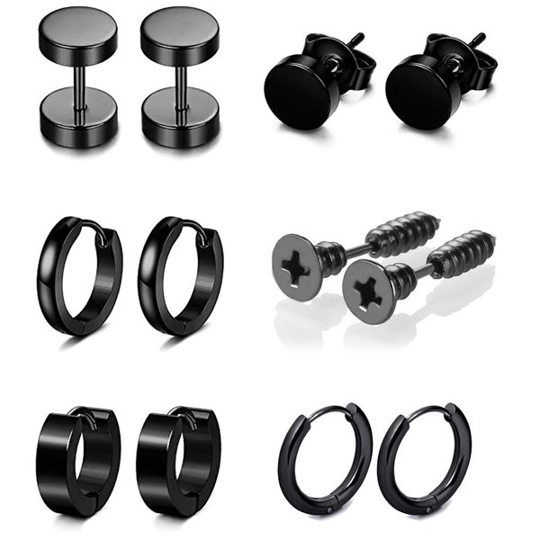 6 pair/set trend men women stainless steel personality punk earrings ear buckle stud jewelry, Golden
6 pair/set trend men women stainless steel personality punk earrings ear buckle stud jewelry, Golden
