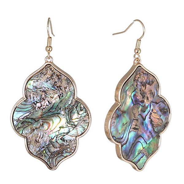 fashion flower hexagon abalone shell leopard earrings stone gold color dangle jewelry women, Golden;silver
fashion flower hexagon abalone shell leopard earrings stone gold color dangle jewelry women, Golden;silver