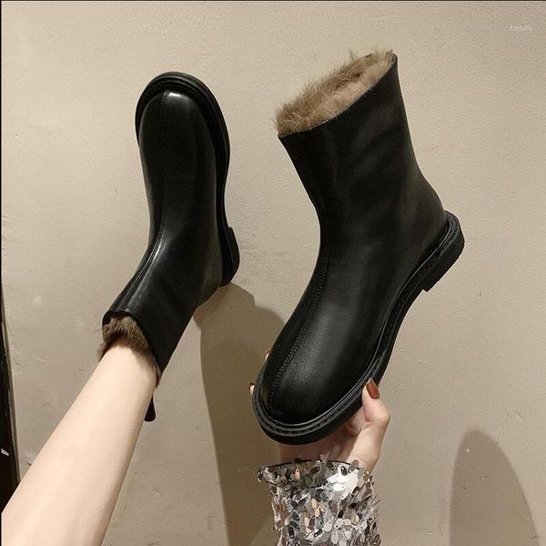 british style back zip women's boots round toes ankle boots female plush retro booties flat heel short black red1
british style back zip women's boots round toes ankle boots female plush retro booties flat heel short black red1