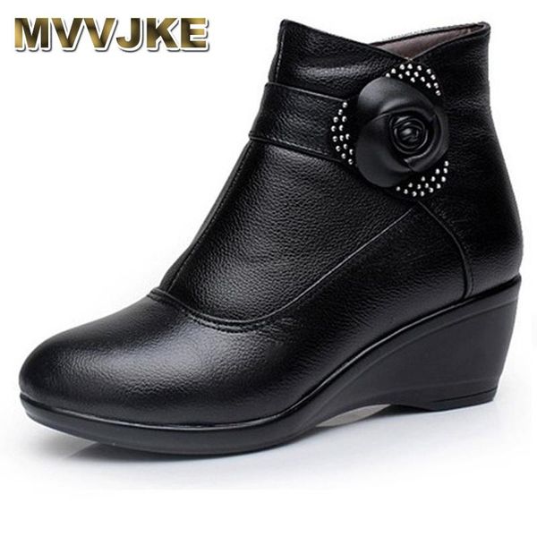 boots mvvjke plus size 34-43 women genuine leather warm plush autumn winter wedge shoes woman ankle e154, Black
boots mvvjke plus size 34-43 women genuine leather warm plush autumn winter wedge shoes woman ankle e154, Black