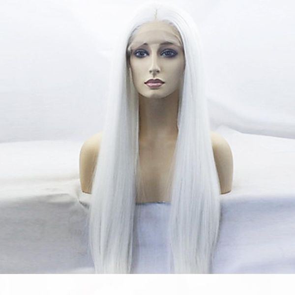 charming cosplay party wig white color long silky straight wig heat resistant glueless synthetic lace front wigs for black women
charming cosplay party wig white color long silky straight wig heat resistant glueless synthetic lace front wigs for black women