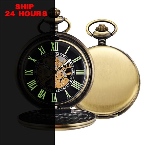 vintage luminous mechanical pocket watch for men retro steampunk skeleton necklace pocket & fob bronze watches with chain clock t200502, Slivery;golden
vintage luminous mechanical pocket watch for men retro steampunk skeleton necklace pocket & fob bronze watches with chain clock t200502, Slivery;golden