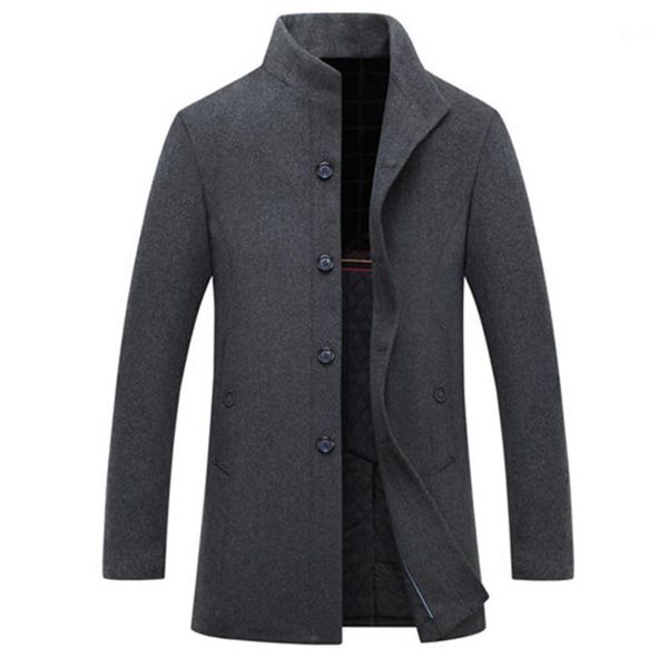 men's wool & blends 50% fabric 2021 coat in autumn and winter men long business casual loose middle-aged male woolen1, Black
men's wool & blends 50% fabric 2021 coat in autumn and winter men long business casual loose middle-aged male woolen1, Black
