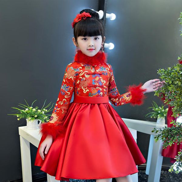 ethnic clothing winter warm quilted satin dress girl christmas party long sleeve children clothes kids dresses for girls year, Red
ethnic clothing winter warm quilted satin dress girl christmas party long sleeve children clothes kids dresses for girls year, Red
