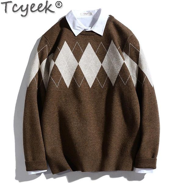 tcyeek 2020 men's sweater korean style pullover long sleeve knitted sweaters for men autumn winter clothes jersey hombre lw4454, White;black 
tcyeek 2020 men's sweater korean style pullover long sleeve knitted sweaters for men autumn winter clothes jersey hombre lw4454, White;black
