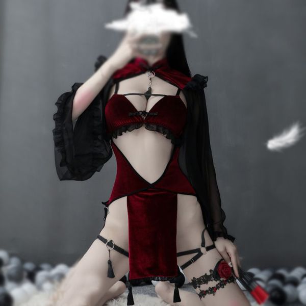 erotic baby doll sleepwear open-toed busts dressed as halloween cosplay fantasy dress-up nightgown, Black;white
erotic baby doll sleepwear open-toed busts dressed as halloween cosplay fantasy dress-up nightgown, Black;white