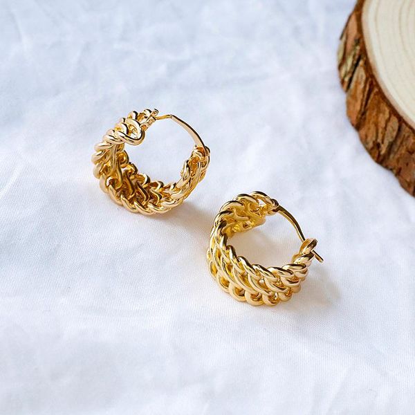 hoop & huggie amorcome korean vintage design metal gold twist earrings for women girl simple geometric chain party accessories, Golden;silver
hoop & huggie amorcome korean vintage design metal gold twist earrings for women girl simple geometric chain party accessories, Golden;silver