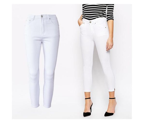 women boyfriend jeans mid-calf length solid stretchable high-waist jeans slit skinny fashion ladies summer white, Blue
women boyfriend jeans mid-calf length solid stretchable high-waist jeans slit skinny fashion ladies summer white, Blue