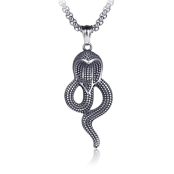 pendant necklaces european and american retro personality titanium steel viper street hip hop rock stainless men's necklace 9-x00056, Silver
pendant necklaces european and american retro personality titanium steel viper street hip hop rock stainless men's necklace 9-x00056, Silver