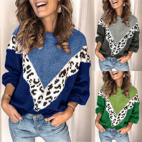 sagace sweater fashion women's long-sleeved leopard print patchwork knitted warm casual ethnic holiday style temperament, White;black
sagace sweater fashion women's long-sleeved leopard print patchwork knitted warm casual ethnic holiday style temperament, White;black