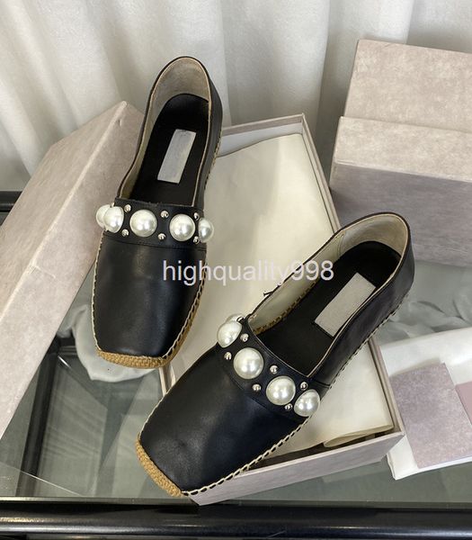 dress shoes summer flat bottomed women's shoes rivet pearl fisherman's hemp rope bottom thick sheepskin single one foot pedal, Black
dress shoes summer flat bottomed women's shoes rivet pearl fisherman's hemp rope bottom thick sheepskin single one foot pedal, Black