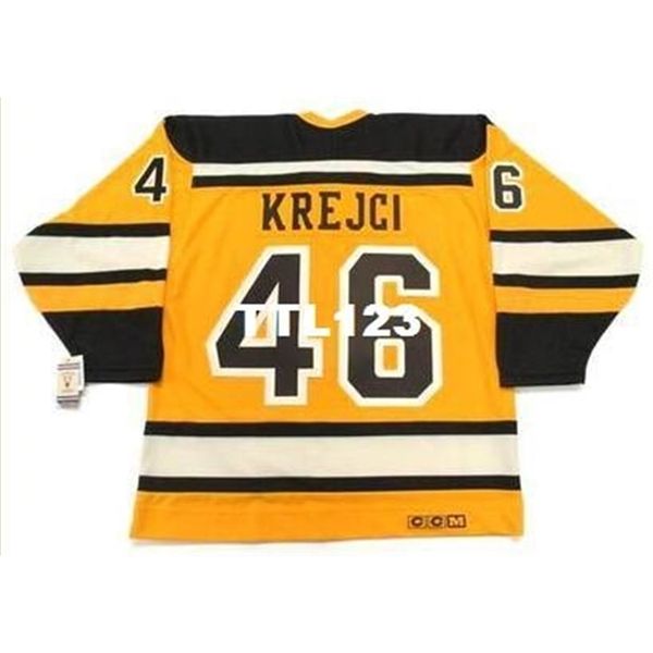 421s #46 david krejci boston bruins ccm vintage hockey jersey or custom any name or number retro jersey, Black
421s #46 david krejci boston bruins ccm vintage hockey jersey or custom any name or number retro jersey, Black