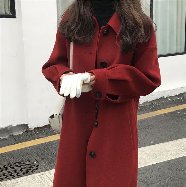 2021 new women's wool coat single tempers medium-style breasted over knee lantern sleeve lets casual jacket autumn ncbj, Black
2021 new women's wool coat single tempers medium-style breasted over knee lantern sleeve lets casual jacket autumn ncbj, Black