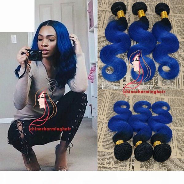 3 bundles body wave hair 1b blue mix length 10"-30" 100% brazilian virgin unprocessed hair ombre blue, Black
3 bundles body wave hair 1b blue mix length 10"-30" 100% brazilian virgin unprocessed hair ombre blue, Black
