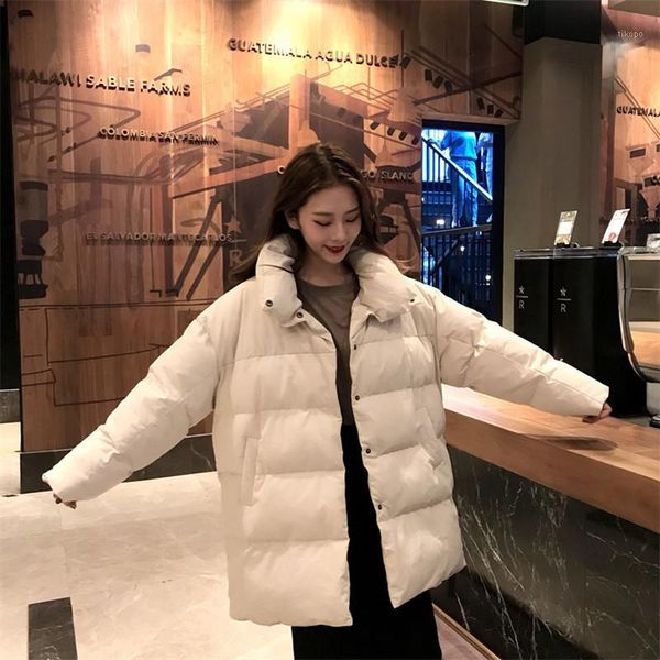 women's winter coat cotton parkas korean new loose casual oversize ladies jacket thick student wild down jackets clothing tide1, Black
women's winter coat cotton parkas korean new loose casual oversize ladies jacket thick student wild down jackets clothing tide1, Black