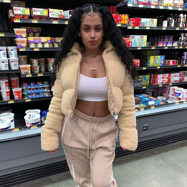 new autumn winter women active coats fashion fleece down coat zipper long sleeve short coat jackets parkas, Black;brown
new autumn winter women active coats fashion fleece down coat zipper long sleeve short coat jackets parkas, Black;brown