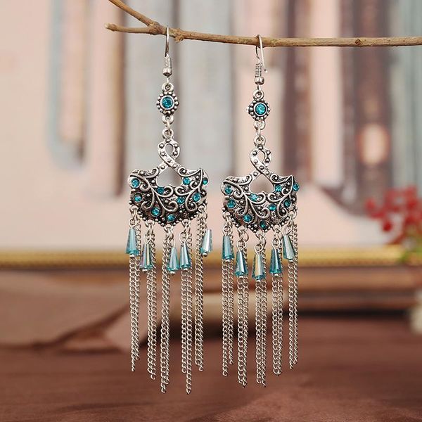 dangle & chandelier crystal bead chains tassel long earrings for women bohemian vintage antique silver color alloy carved rhinestones drop
dangle & chandelier crystal bead chains tassel long earrings for women bohemian vintage antique silver color alloy carved rhinestones drop