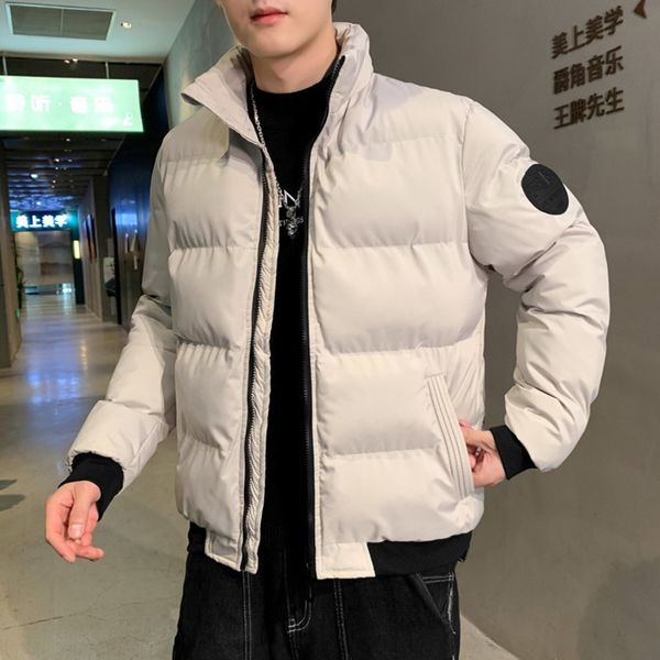 large 2021 winter casual down cotton padded bread cloth stand collar men's coat, Black
large 2021 winter casual down cotton padded bread cloth stand collar men's coat, Black
