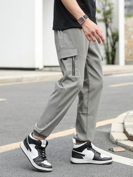 men flap pocket side drawstring waist cargo pants g2dg#, Black
men flap pocket side drawstring waist cargo pants g2dg#, Black