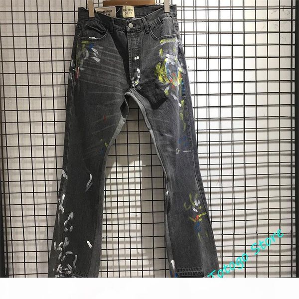 2020 men women manual splash ink gallery dept jeans gallery dept stitching bootcut denim pants graffiti jeans, Blue
2020 men women manual splash ink gallery dept jeans gallery dept stitching bootcut denim pants graffiti jeans, Blue