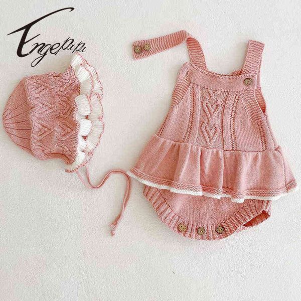 engepapa spring autumn lovely princess style toddler baby girl knitting sleeveless romper+hat newborn baby girls jumpsuit g220223, Blue
engepapa spring autumn lovely princess style toddler baby girl knitting sleeveless romper+hat newborn baby girls jumpsuit g220223, Blue
