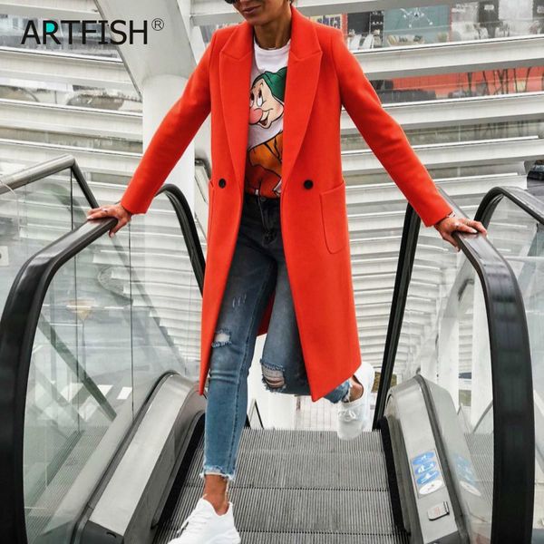 women wool outwear winter woollen coat long sleeve turn-down collar blends jacket elegant lady overcoats plus size lj200928, Black
women wool outwear winter woollen coat long sleeve turn-down collar blends jacket elegant lady overcoats plus size lj200928, Black
